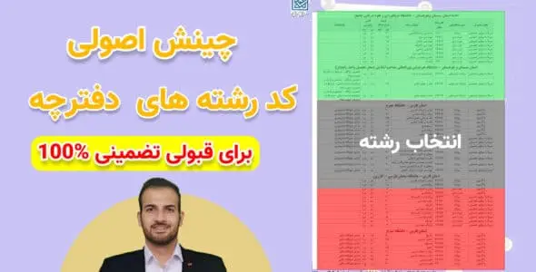 نحوه چینش کد رشته های کنکور برای قبولی تضمینی