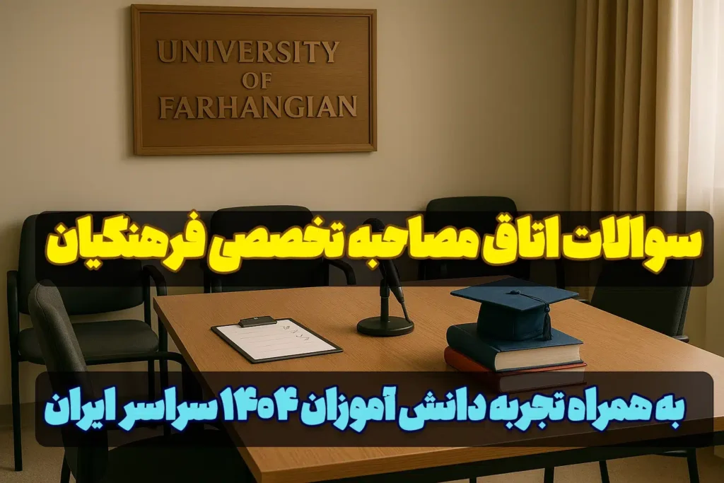 تجربه دانش آموزان از مصاحبه تخصصی فرهنگیان 1404